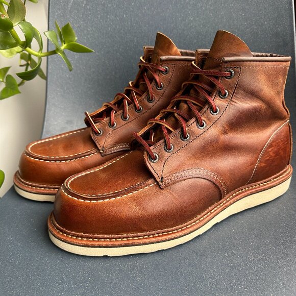 Red Wing Heritage 6" Classic Moc Toe Copper Rough & Tough Leather 1907 Men's 12D - Picture 1 of 12